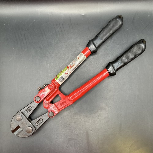 Pittsburgh 12" steel bolt cutter with angled grip and adjustable jaws