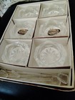 ANTIQUE BOHEMIA GLASS OPEN SALT CELLARS . CZECH. 4 Glass Salt Spoons — photo 3