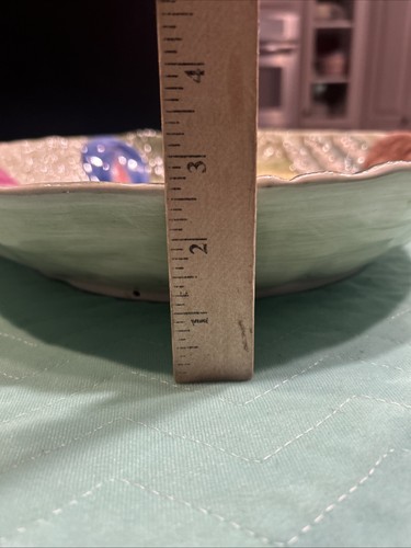 Vintage 1986 Fitz & Floyd Large 14" Centerpiece Bowl Relief Vegetables NICE - Picture 12 of 16