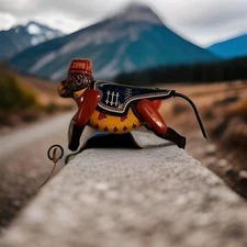  Vintage Louis and Marx climbing  monkey made for the Zippo lighter company.