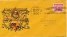 #736 Maryland Tercentenary 1st Top Notch cachet First Day cover double cancel