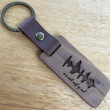 It Is Well With My Soul Soundwave Wooden Keychain