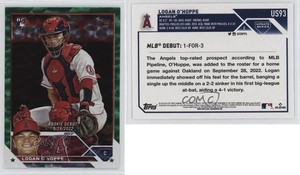 2023 Topps Update Rookie Debut Green Foil /499 Logan O'Hoppe #US93 Rookie RC