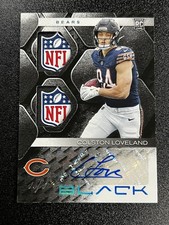 Colston Loveland 2025 Panini Black Dual NFL Shield 1/1 Rookie Autograph RC Auto