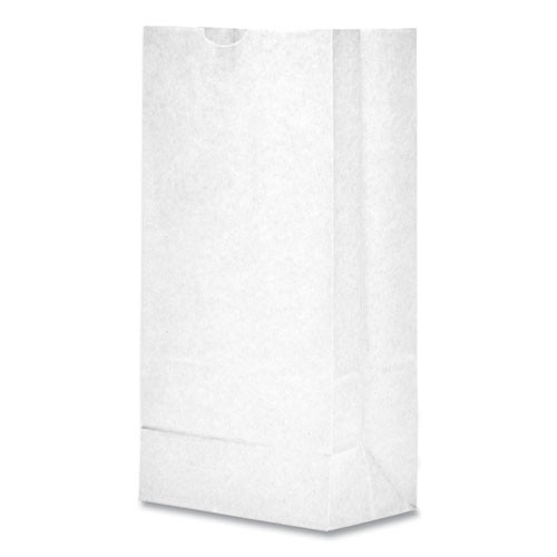 Grocery Paper Bags, 35 Lbs Capacity, #6, 6"w X 3.63"d X 11.06"h, White, 500 Bags - Picture 5 of 7