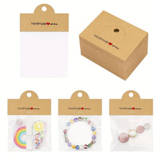100pcs Jewelry Packaging Set   50 Clear Bags  50 Display Cards for Earrings