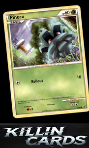 Pineco (62) 62/90 Pokemon Common Undaunted Card NM