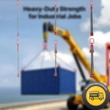 Kettengehänge Anschlagkette Krankette 8mm 1-2-4-Strang 1M 2M Tragkraft 2-3-5T DE