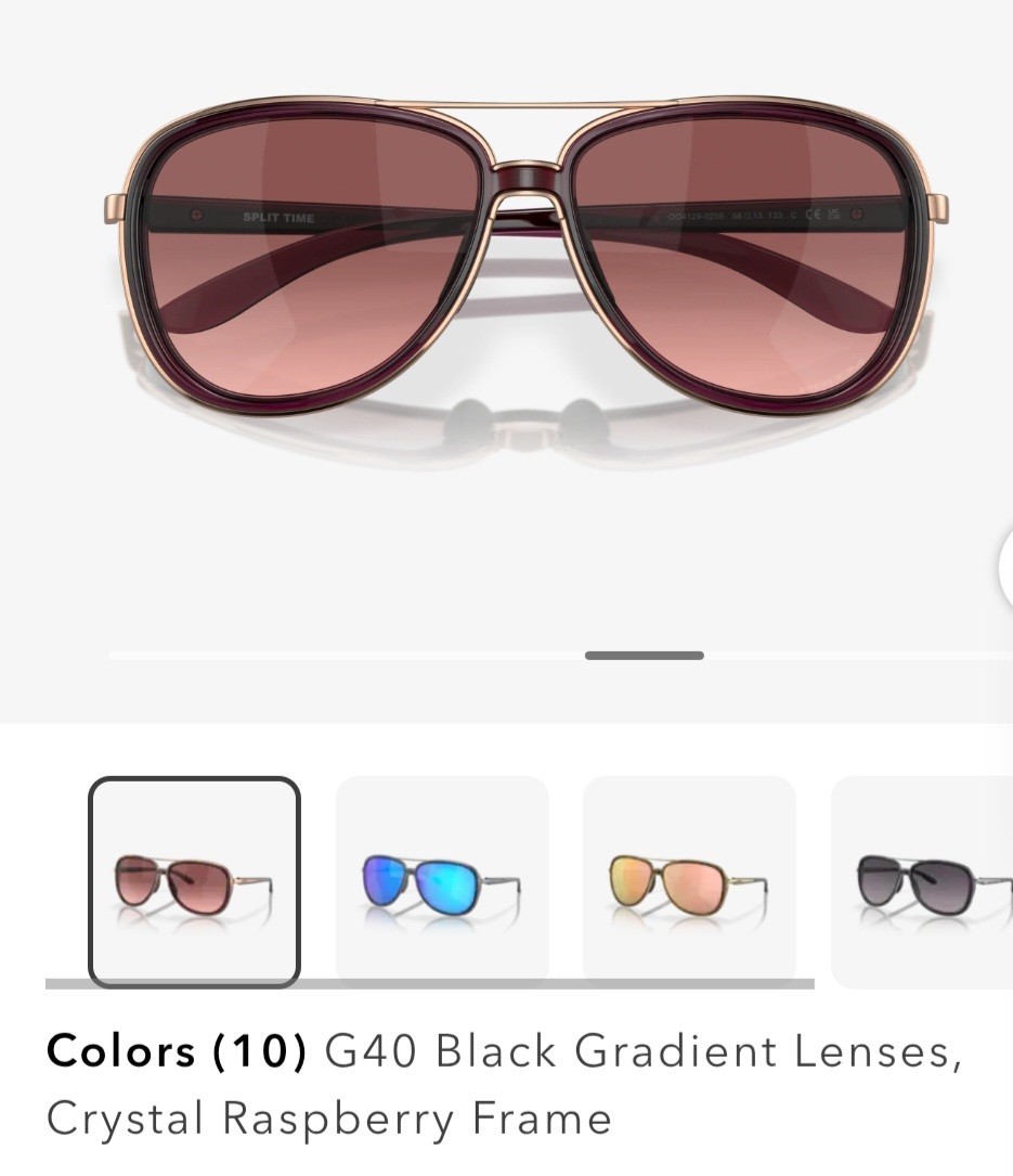 Oakley Sunglasses Split Time Crystal Rasberry G40… - image 4