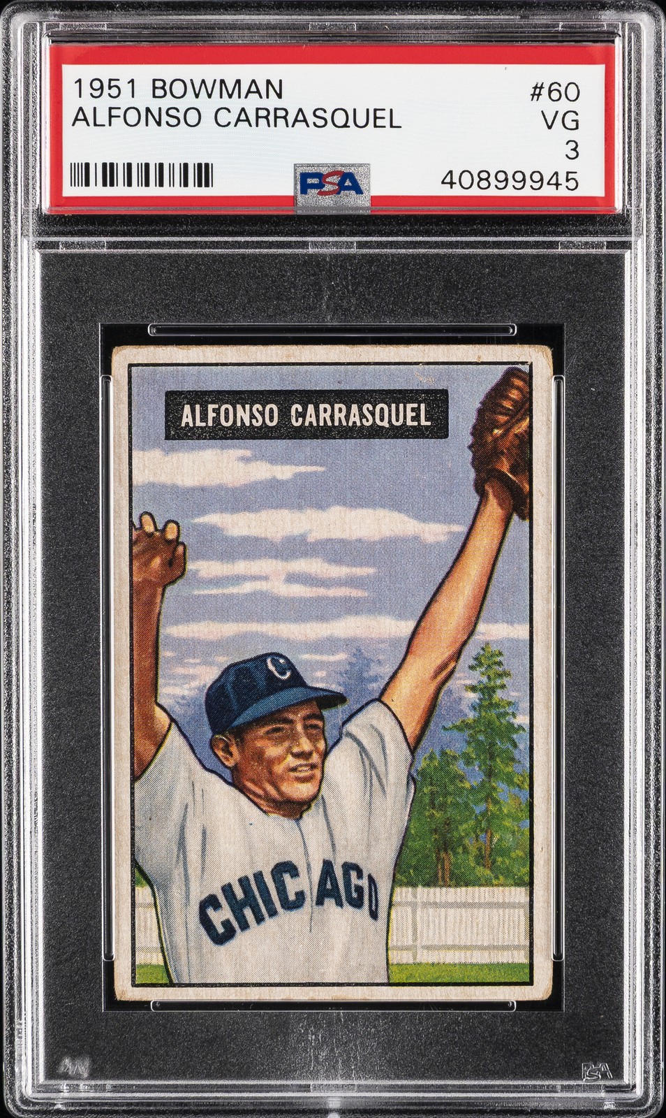 1951 BOWMAN #60 ALFONSO CARRASQUEL PSA 3