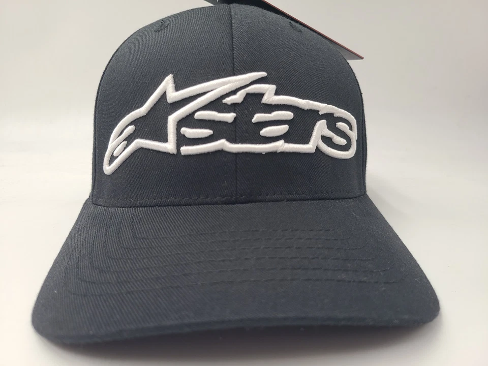 Gorra Alpinestars Flex Fitted S-M Motocross Dirtbike Deportes Hombres Mujeres Negra Foto 2 de 4