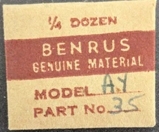 NOS NEW Pack of 3 Genuine Benrus Watch Cal. AY  Setting Lever Screws - Part# 35