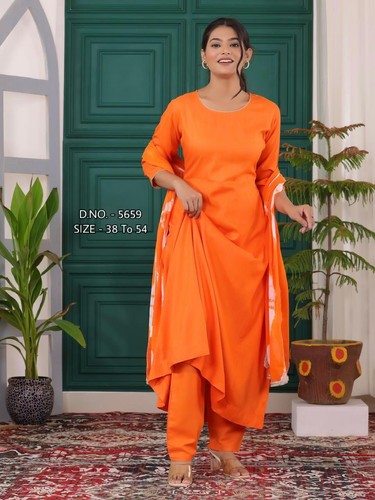 Plus Size 7XL Salwar Kameez Ready To Wear Anarkali Festival Top Tunic Combo New - Picture 18 of 18