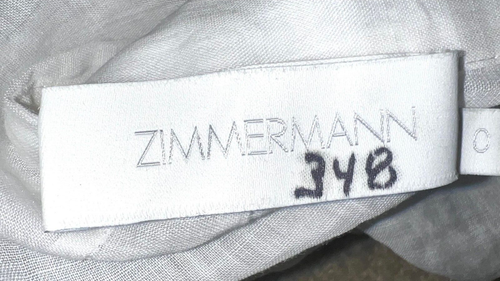 ZIMMERMANN Plain Cotton White Women's Dress Size 0 $1500 NWOT #12 - Picture 8 of 9