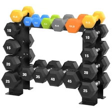 Dumbbell Rack Stand Only 5 Tier 450LBS Capacity Weight Rack for Dumbbells 8-30lb