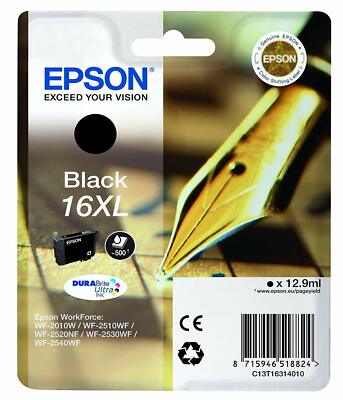 Original Original Epson Tintenpatrone 16XL SCHWARZ WF2660DWF Druckerseiten UK