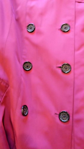 LK Bennett leichter zweireihiger Trenchcoat Himbeerrosa USA Größe 4 - Bild 5 von 15