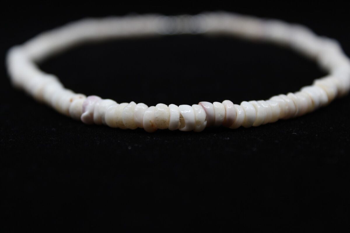 White and Multicolor Hawaiian Puka Shell Necklace with Gem Honey Cowrie  Shell - Maui Hands