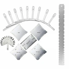 Guitar Neck Notched Straight Edge Rocker Luthier Tools Gauges Ruler Feeler Kit