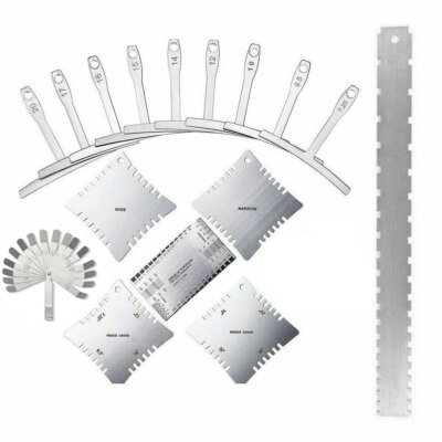 Guitar Neck Notched Straight Edge Rocker Luthier Tools Gauges Ruler Feeler Kit
