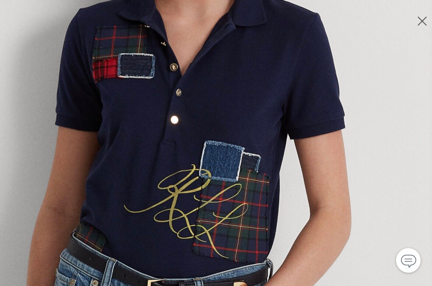 RALPH LAUREN Patchwork Piqué Polo Shirt NEW WITH TAG SIZE US 1X | eBay