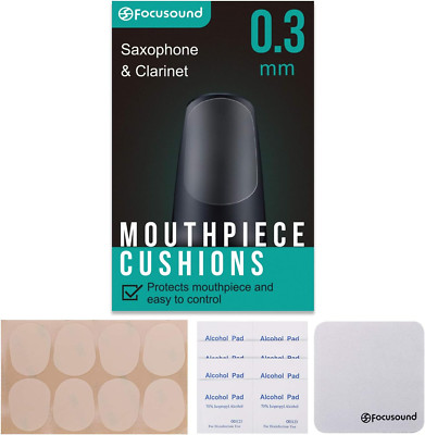 Saxophone & Clarinet Mouthpiece Cushions, Thin, 0.3Mm Clear, 8-Pack 