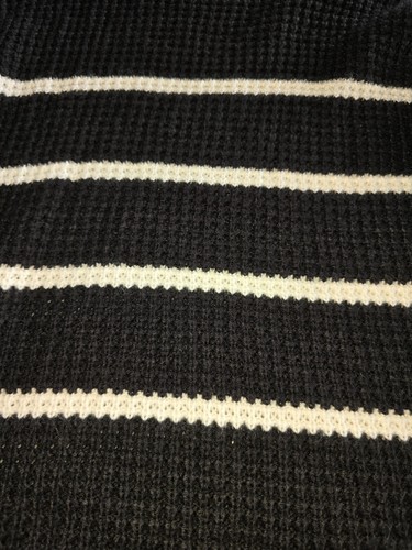 Womens SO Goods for Life Stripe Crew Neck Sweater Size Small Black White - Picture 2 of 5