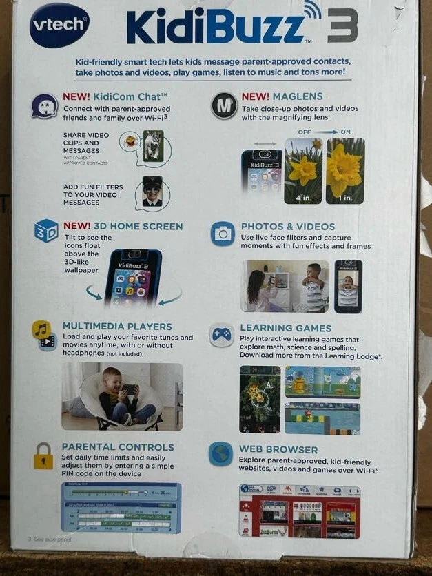 VTech KidiBuzz 3 Smart Device for Kids, NEW DEMEGED BOX - Image 4 of 4