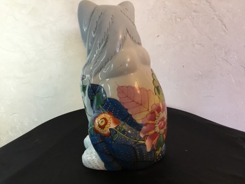 # SUPERBE ANCIEN GRAND CHAT PORCELAINE DE CHINE CATON XIXeme - Picture 4 of 11