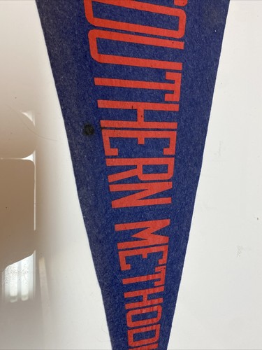 Vintage Southern Methodist Mustang SMU Texas University Pennant 11x28 Football - Picture 4 of 12