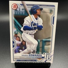 2021 Bowman Prospects Paper Baseball #BP-101 Xavier Edwards Tampa Bay Rays