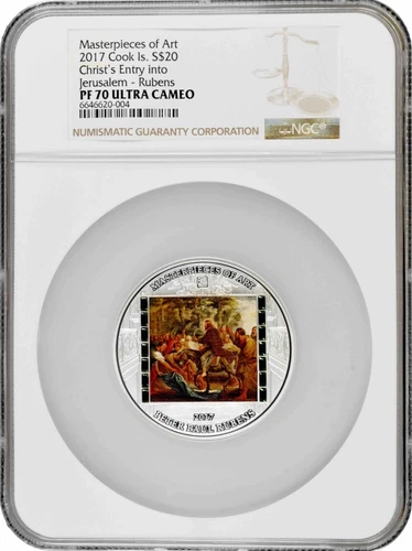 Cook Islands 20 dollars 2017, NGC PF70 UC, "Masterpieces of Art - P. Rubens"