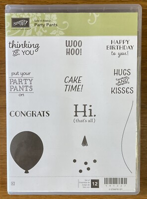Stampin' Up! Party Pants 12 Piece Cling Stamp Set. Gently Used | eBay