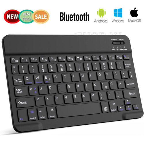 Bluetooth 3.0 Tastatur kabellos Keyboard Maus für PC Handy Tablet QWERTZ Layout - Bild 6 von 21