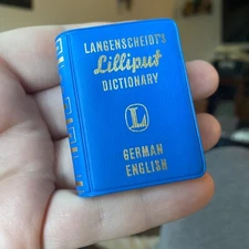 1977 Langenscheidt's Lilliput German English Translation Mini Dictionary Vintage