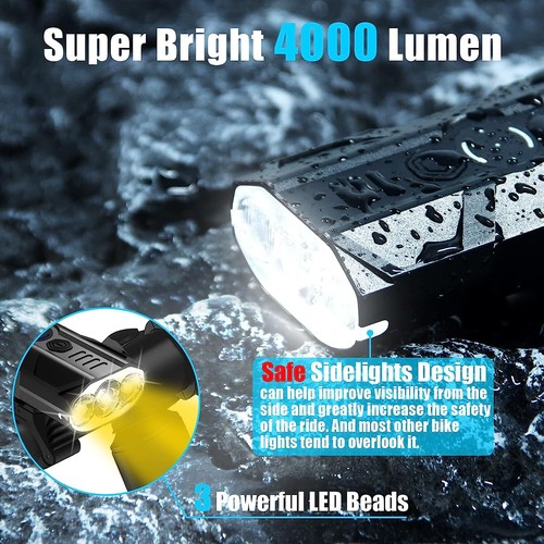 4000LM Fahrradlichter Frontlicht Mit Powerbank-Funktion Fahrradscheinwerfer - Picture 4 of 10