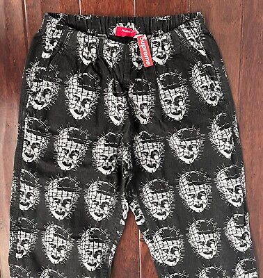 SUPREME HELLRAISER JACQUARD DENIM SKATE PANTS BLACK SZ MED SUPREME HELLRAISER JACQUARD DENIM SKATE PANTS BLACK SZ MED