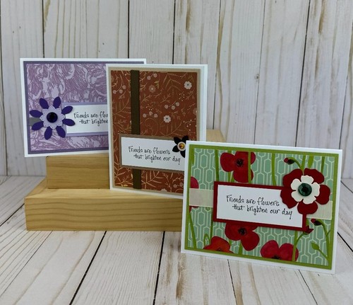 Handmade Friendship Card Making Kit for Women, Card Craft Kit for 6 Flower Cards - Picture 2 of 14