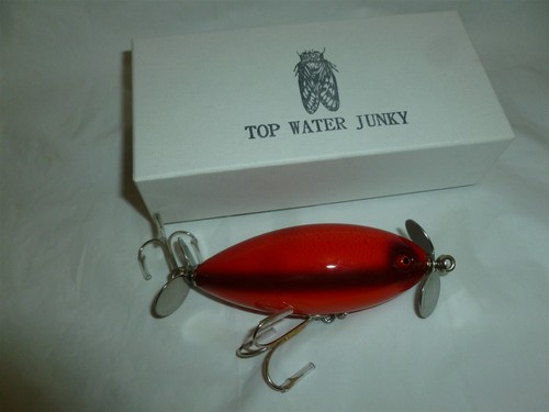 3-1/4 Inch Wood Top Water Junky Peasoaker Japanese Fishing Lure w/ Box Lot F-707 - Picture 9 of 11