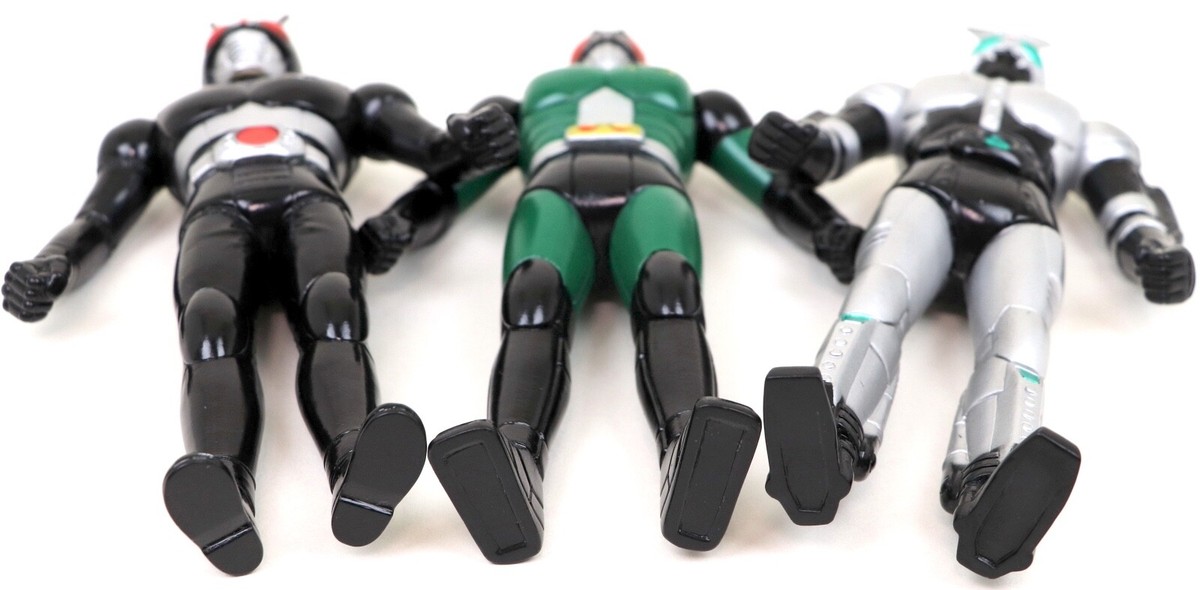 Masked Kamen Rider BLACK & BLACK RX & SHADOW MOON Sofubi BANDAI 