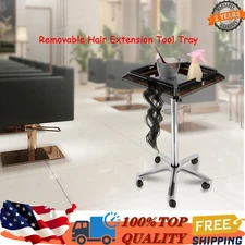Salon Hair Extension Tool Tray Rolling Cart, Hairdressing Storage Cart Trolley