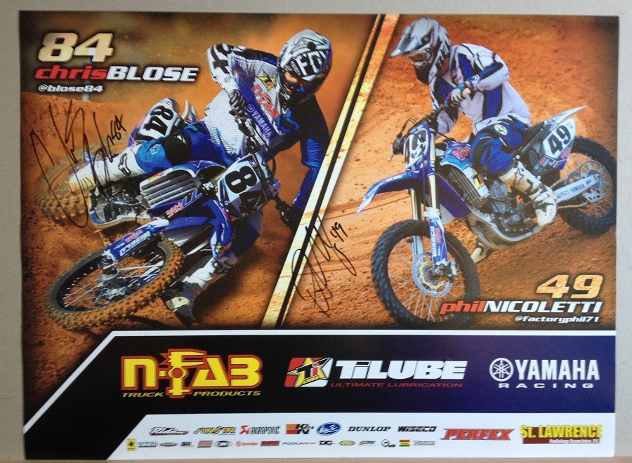Phil Nicoletti Supercross Motocross autographed 8x10 photo poster COA Phil Nicoletti Supercross Motocross autographed 8x10 photo poster COA
