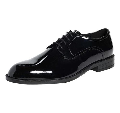 Boss Herrenschuhe Melone aus Leder Glänzend 50529140 Schwarz Farbe
