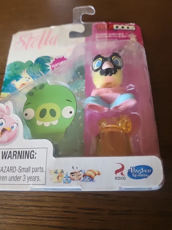 HASBRO 2013 GRY BIRDS TELEPODS STELLA KNOCK PIGGY AWAY POPPY SELADO EUROPEU - Imagem 4 de 4