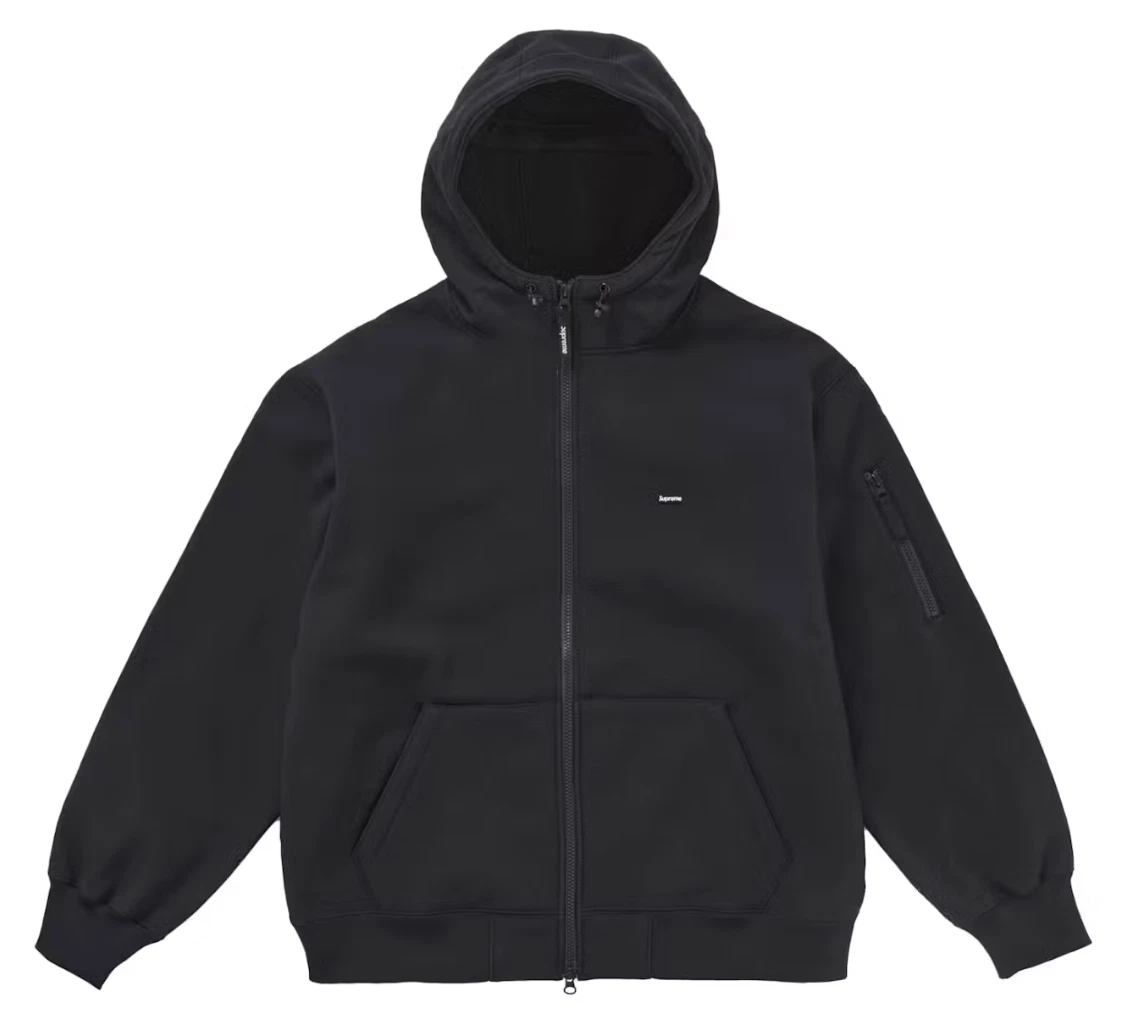 Sweat à capuche zippé FW24 SUPREME WINDSTOPPER LOGO BOÎTE NOIR TAILLE XXL