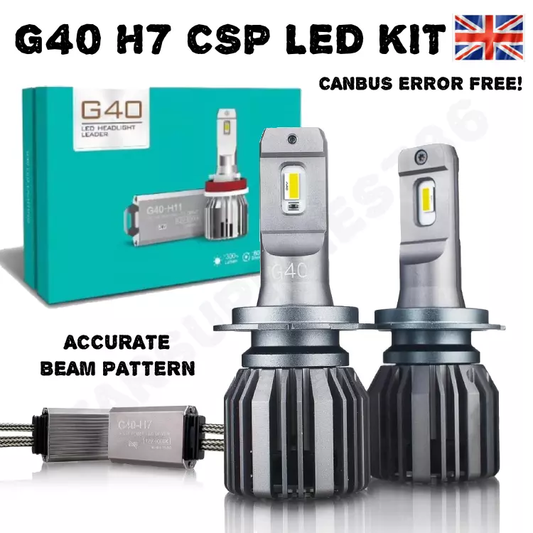 H7 G40 LED HEADLIGHT KIT 80W CANBUS ERROR BMW 1 3 4 5 X3 X5 F10