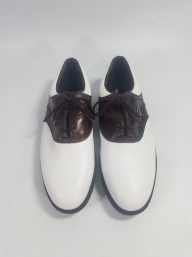 FootJoy eComfort 11.5M Mens Golf Shoes w/ Cleats Brown & White 57817 Worn Once - Picture 4 of 10