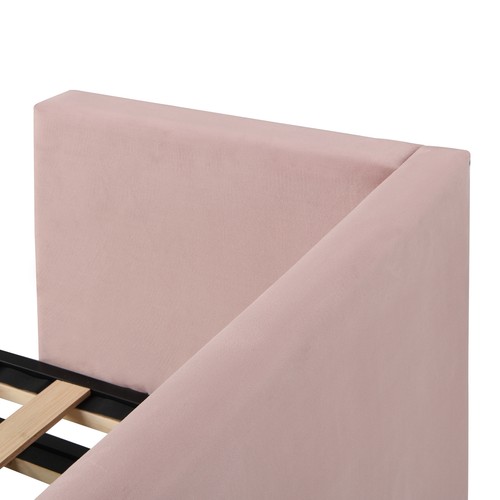Twin Size Upholstered daybed with Pop Up Trundle, Pink - Picture 9 of 12
