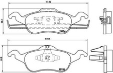 BREMBO P 24 046 Brake Pad Set, disc brake for FORD,FORD AUSTRALIA