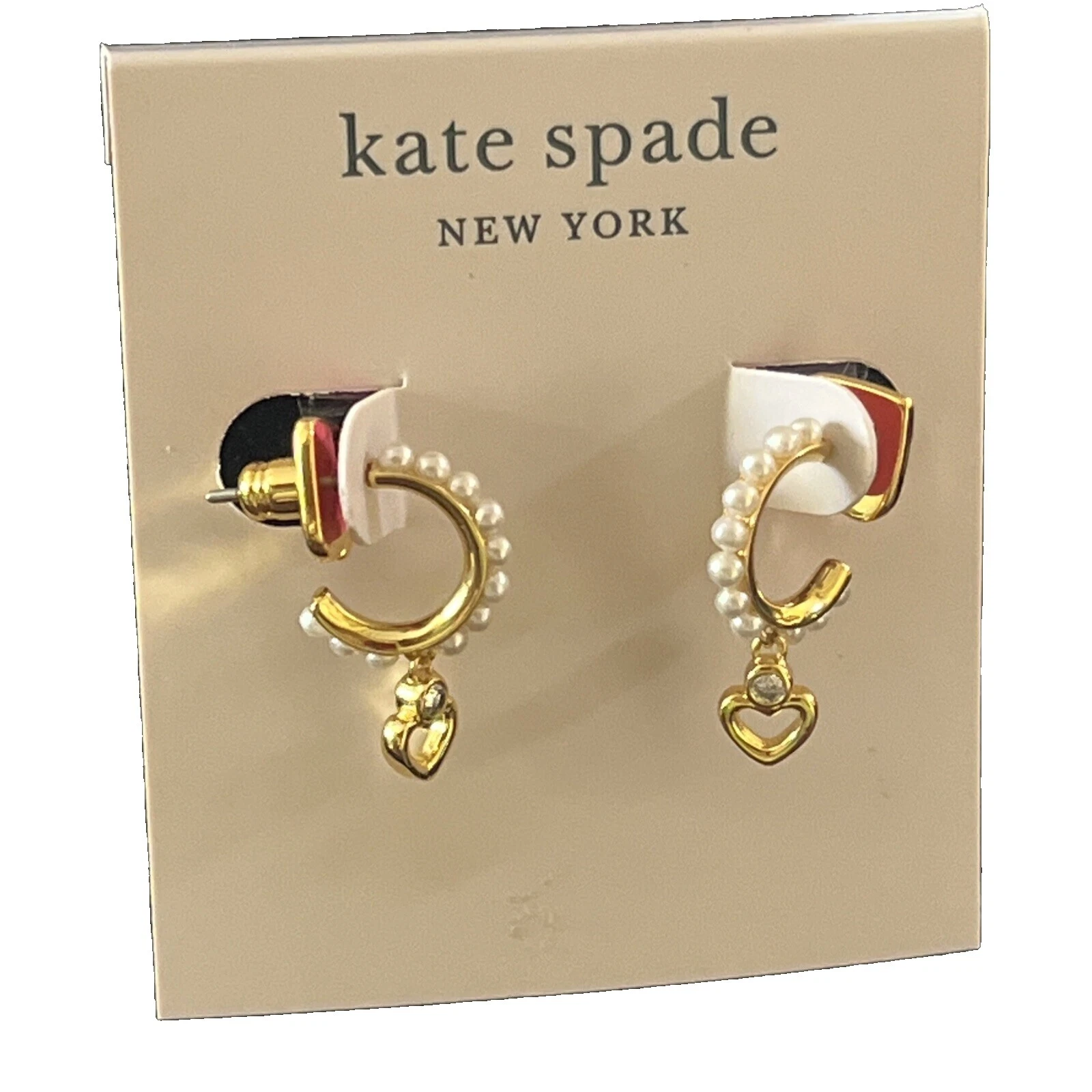 Kate Spade New York Perla Pendientes de Moda Aro